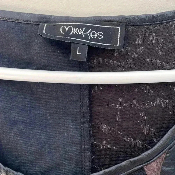 ❤️2/$30❤️[L]Minkas Mesh Accented Multi  Material Patches Tunic Sweater - Picture 5 of 11